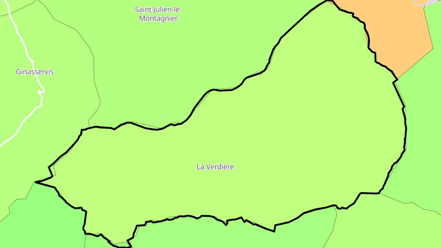Carte des prix de l'immobilier La Verdière