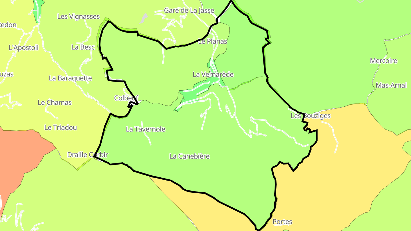 Carte des prix de l'immobilier La Vernarède
