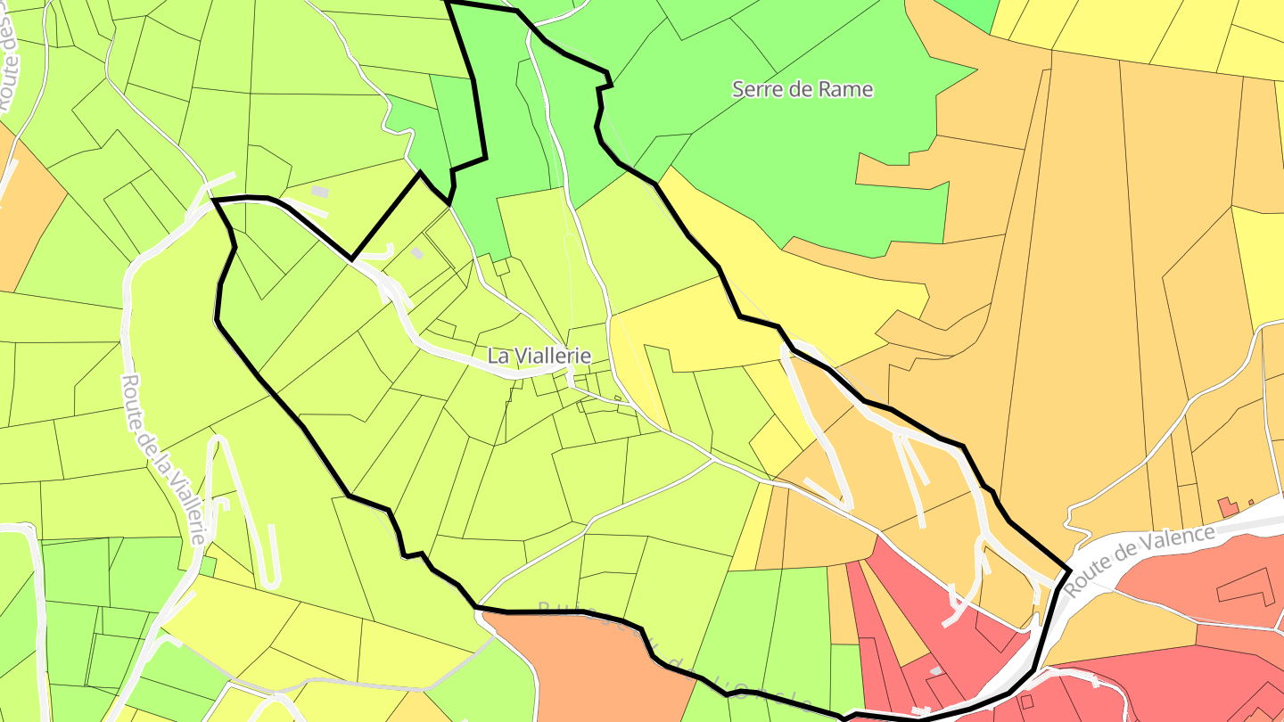 Carte des prix de l'immobilier La Viallerie