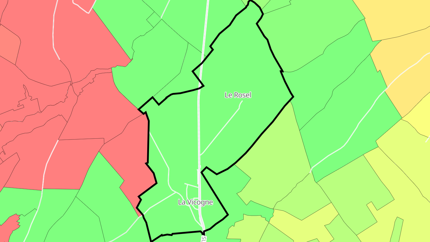 Carte des prix de l'immobilier La Vicogne