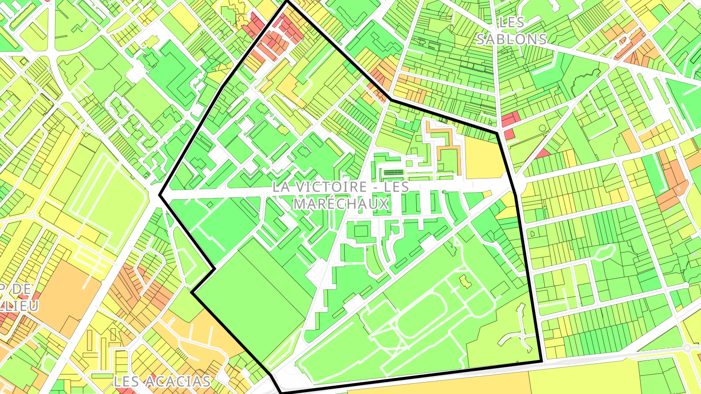 Carte des prix de l'immobilier La Victoire - Les Maréchaux