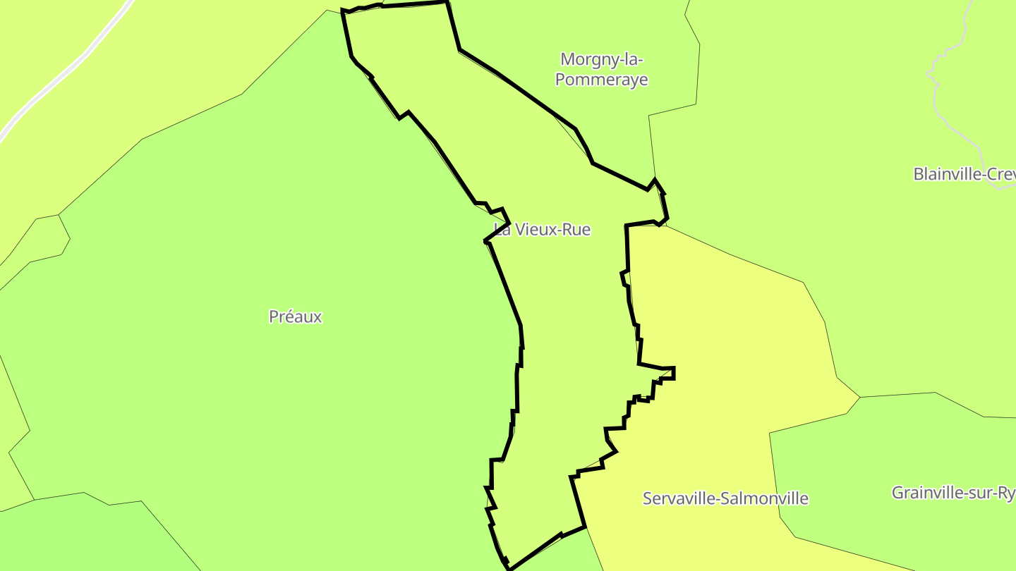 Carte des prix de l'immobilier La Vieux-Rue