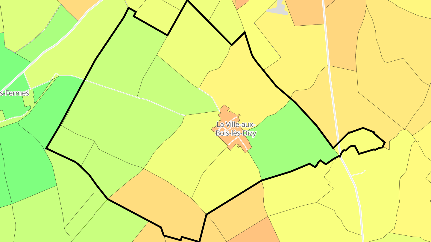 Carte des prix de l'immobilier La Ville-aux-Bois-lès-Dizy