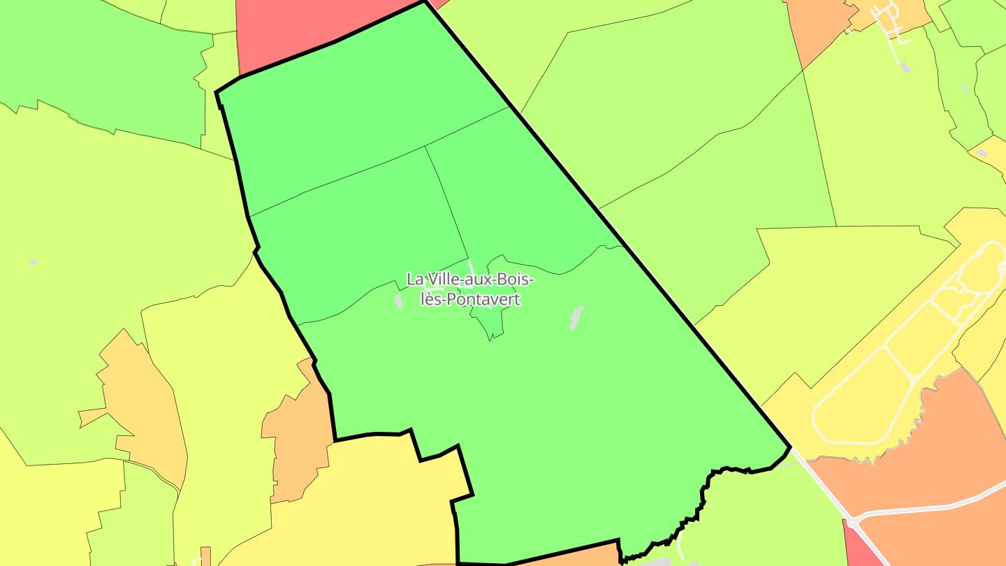 Carte des prix de l'immobilier La Ville-aux-Bois-lès-Pontavert