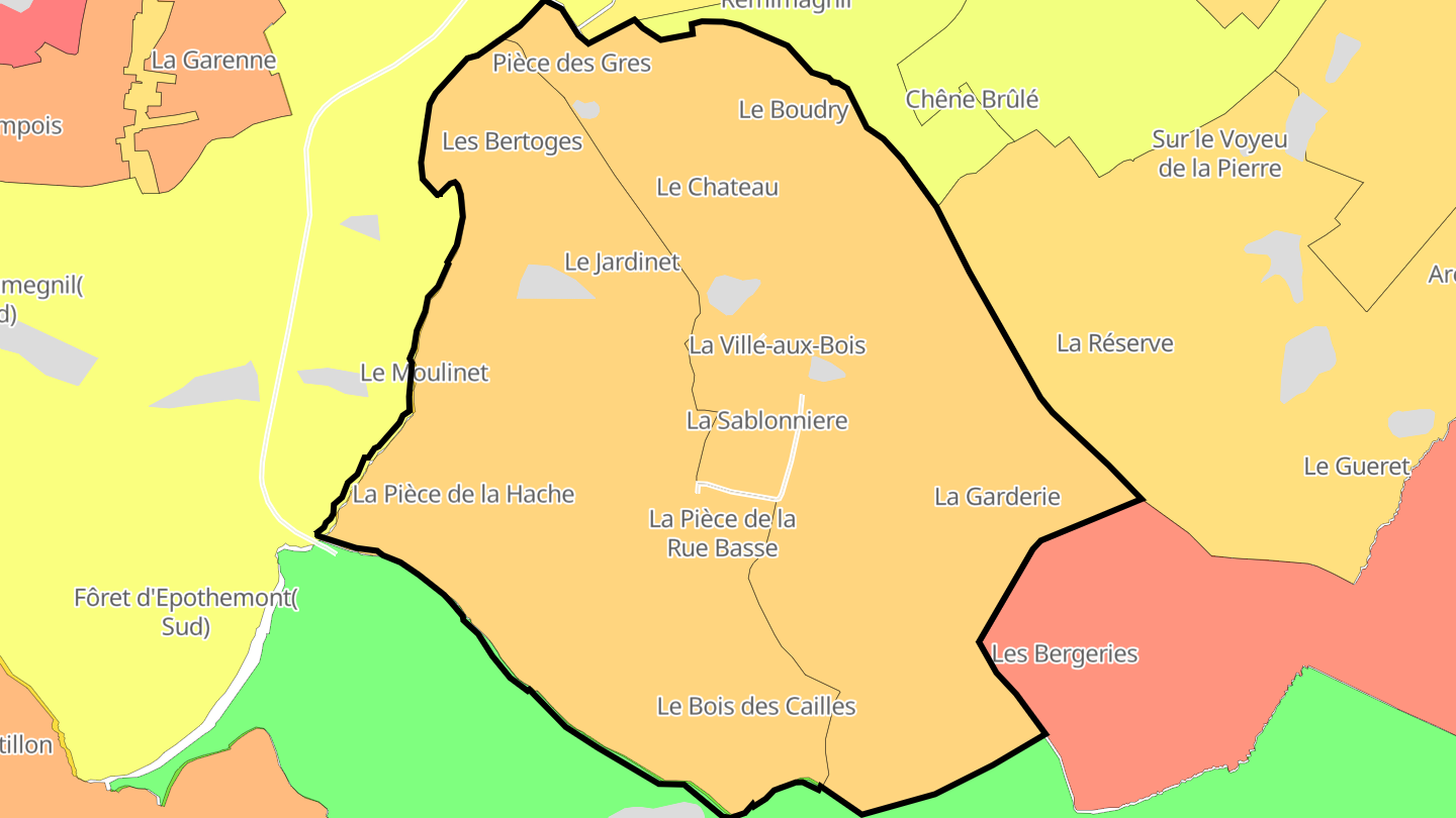 Carte des prix de l'immobilier La Ville-aux-Bois