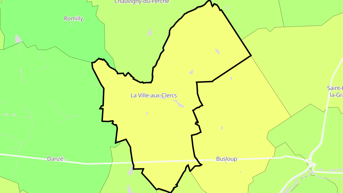 Carte des prix de l'immobilier La Ville-aux-Clercs