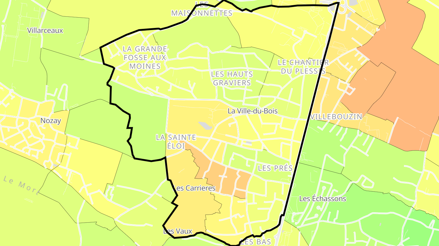 Carte des prix de l'immobilier La Ville-du-Bois