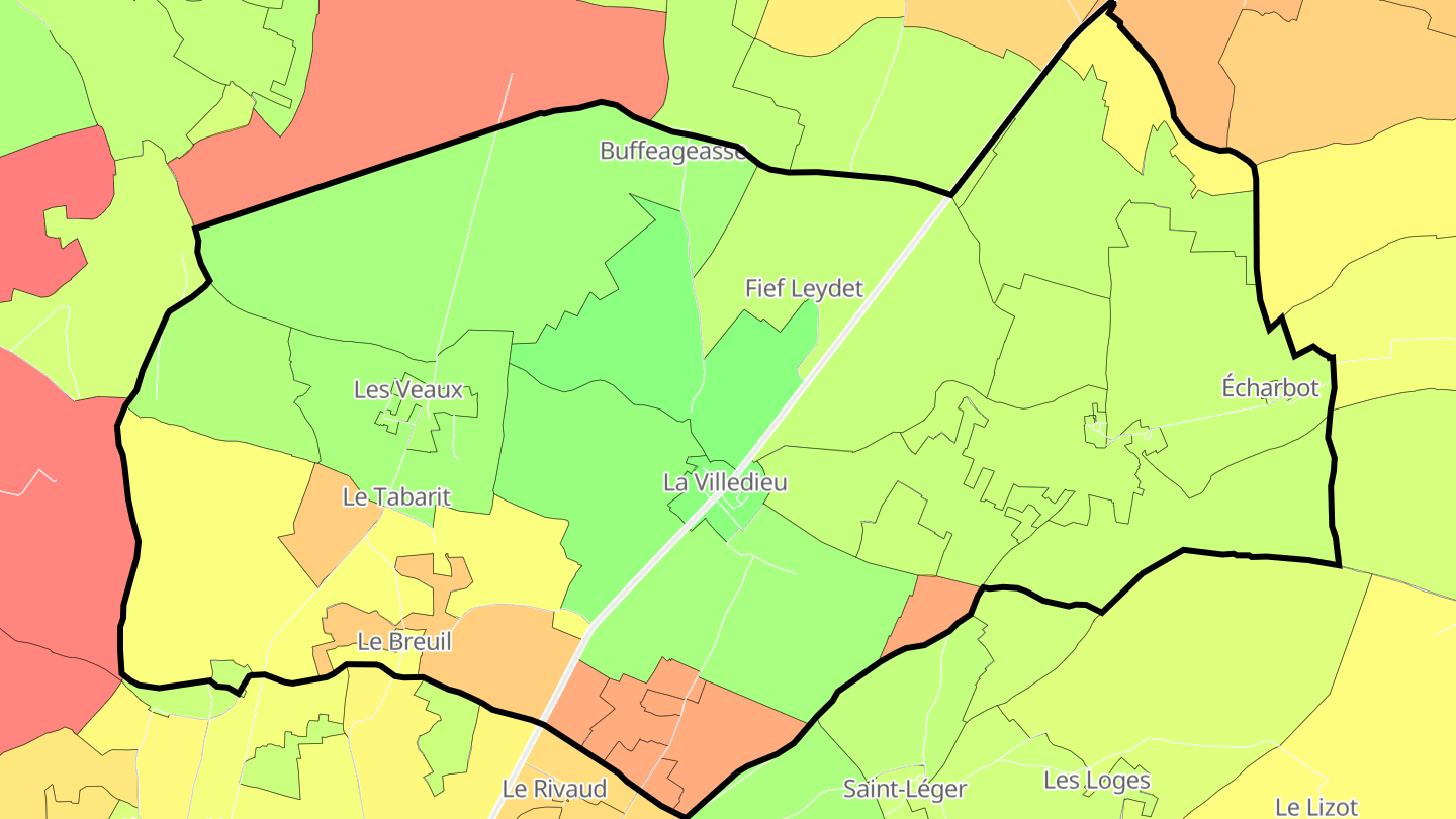 Carte des prix de l'immobilier La Villedieu