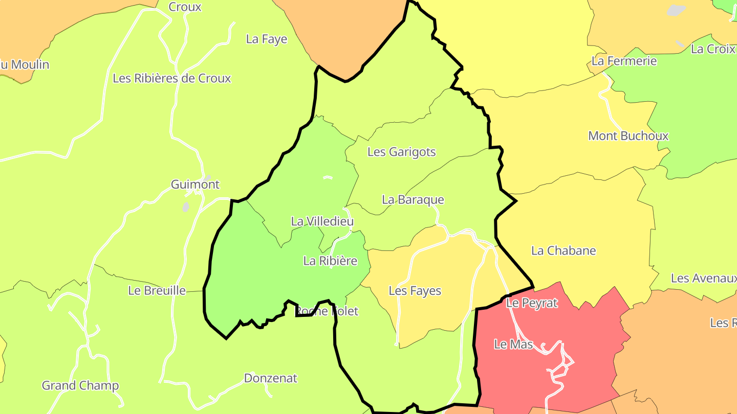 Carte des prix de l'immobilier La Villedieu