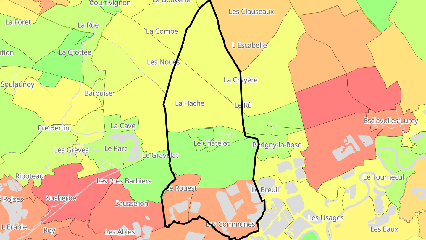Carte des prix de l'immobilier La Villeneuve-au-Châtelot
