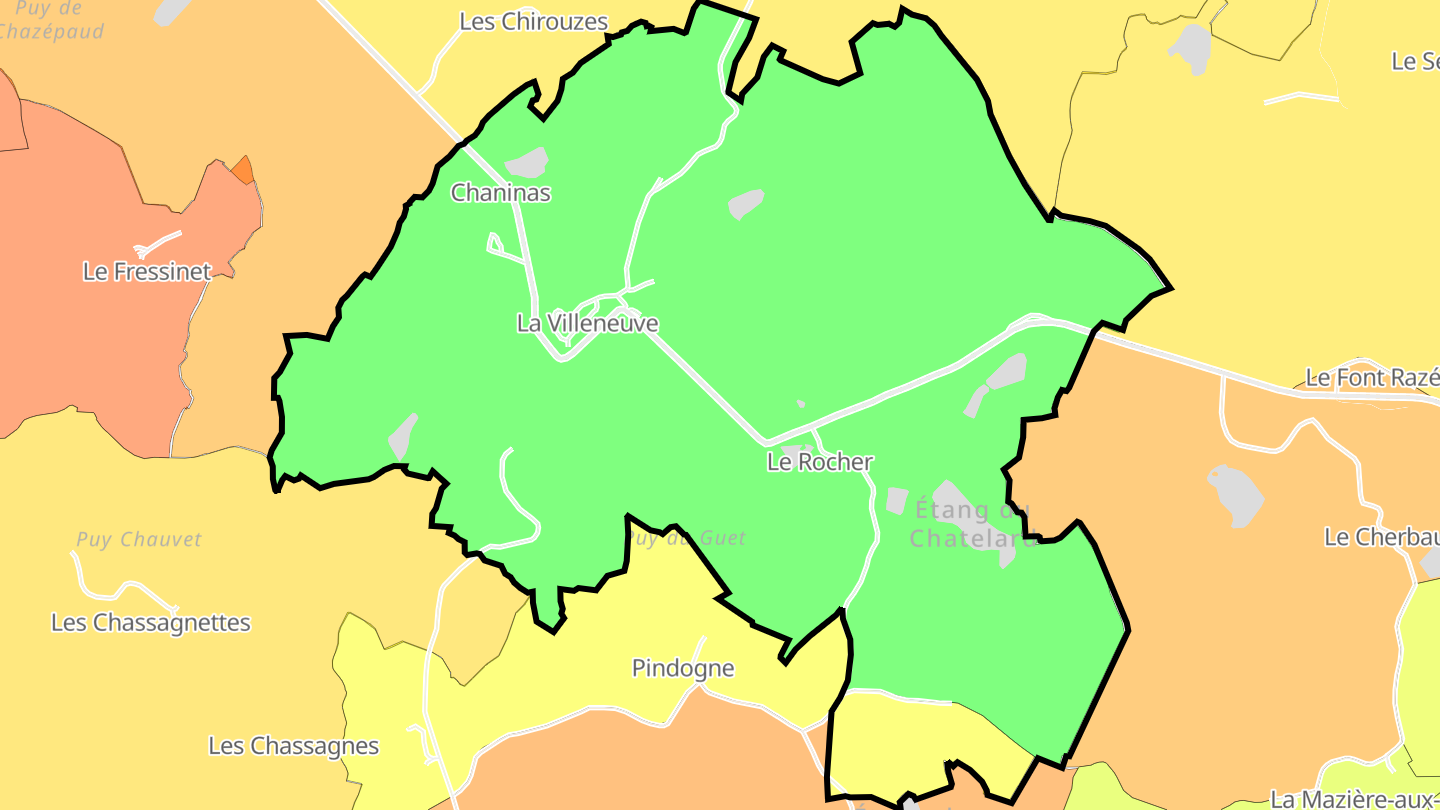 Carte des prix de l'immobilier La Villeneuve