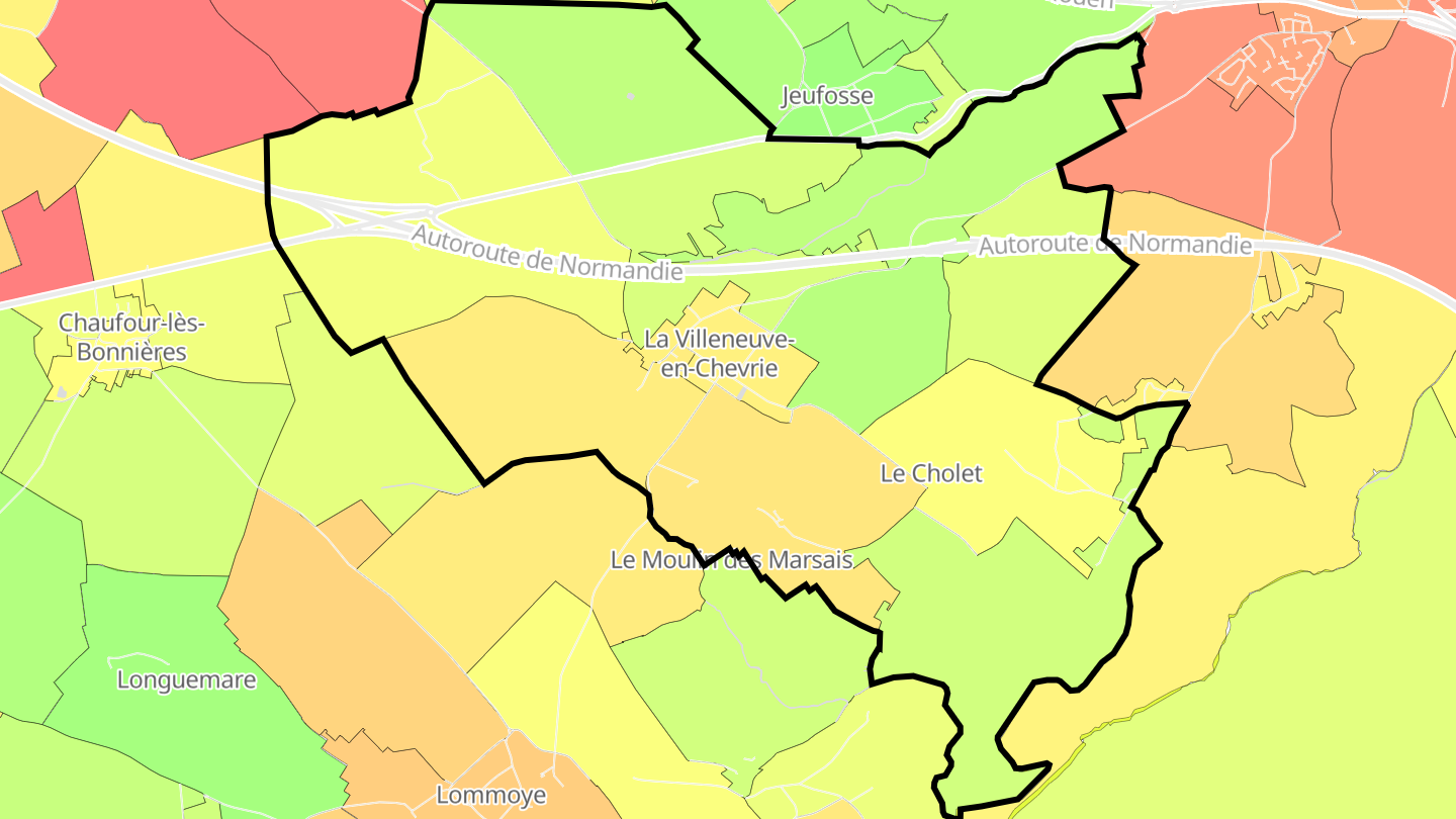 Carte des prix de l'immobilier La Villeneuve-en-Chevrie