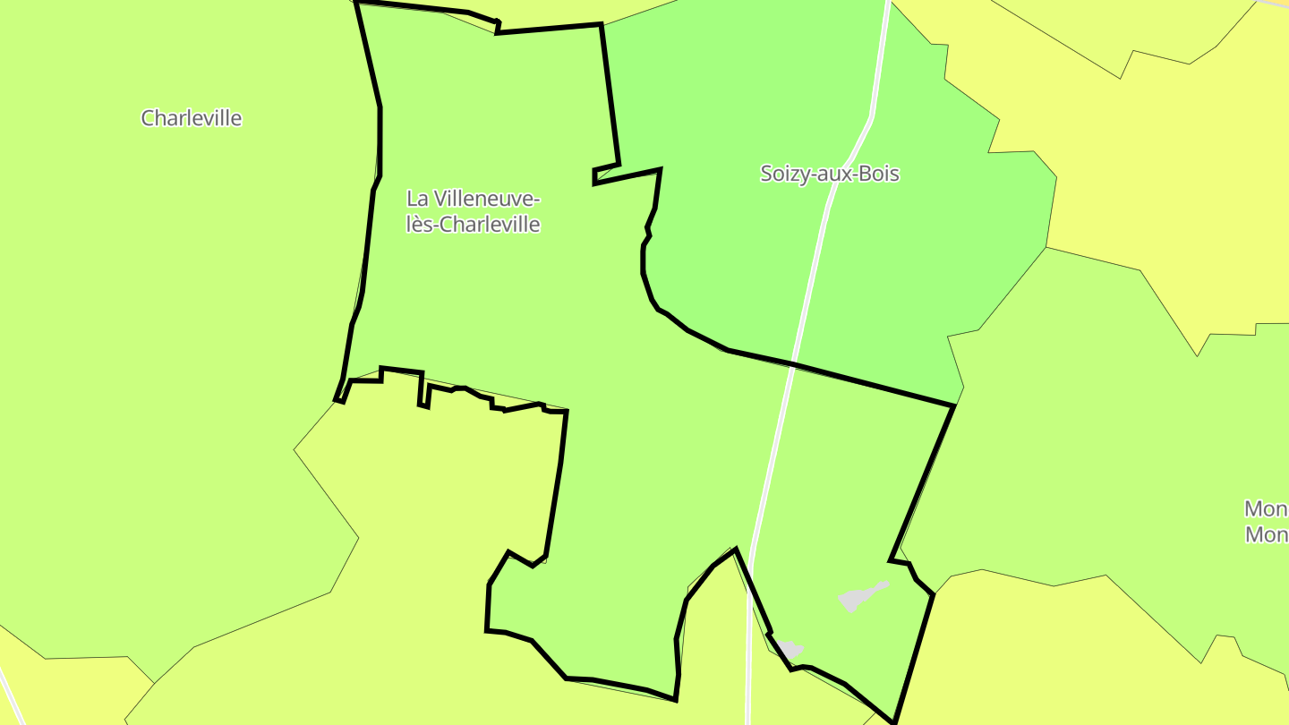 Carte des prix de l'immobilier La Villeneuve-lès-Charleville