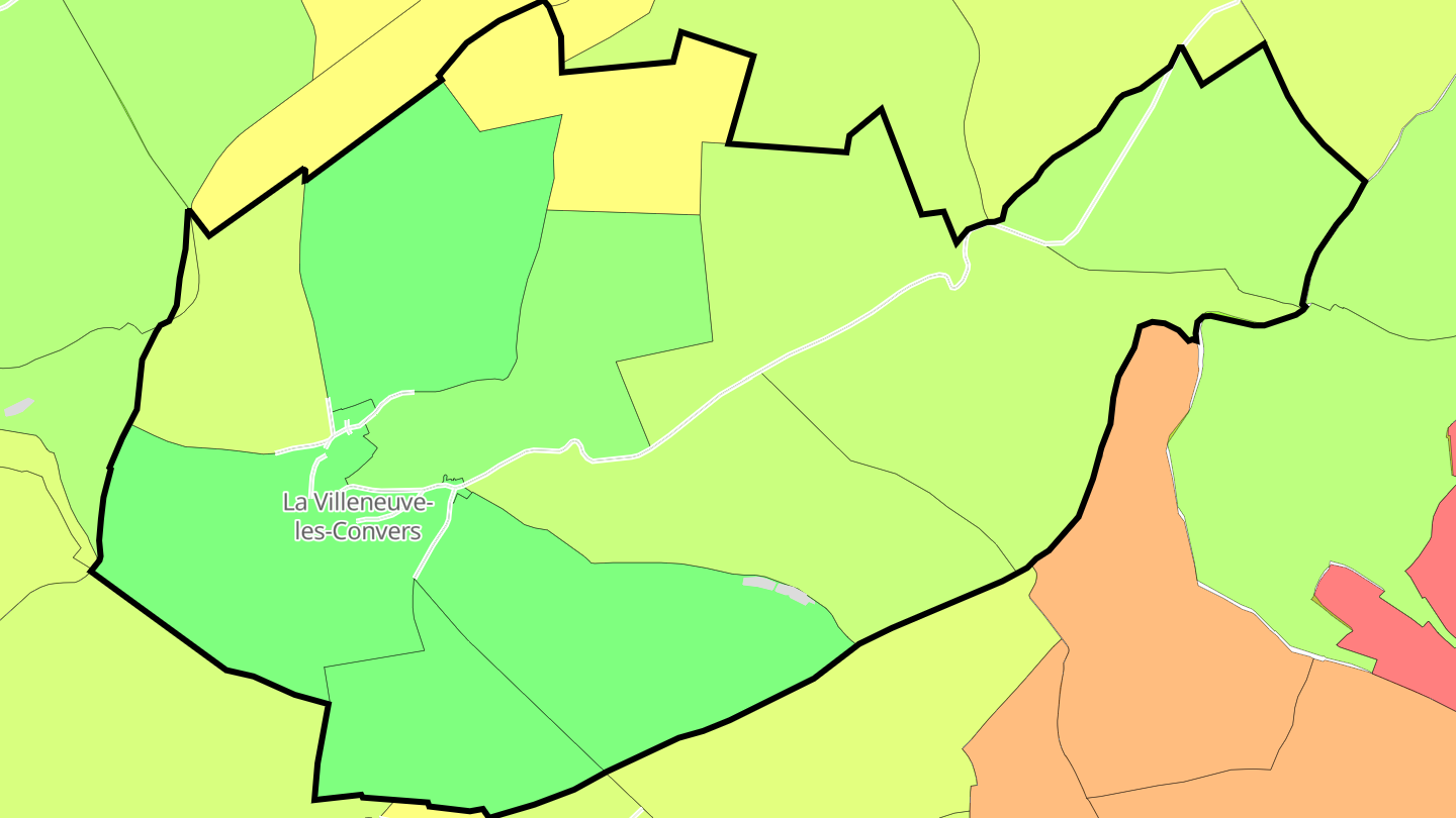 Carte des prix de l'immobilier La Villeneuve-les-Convers