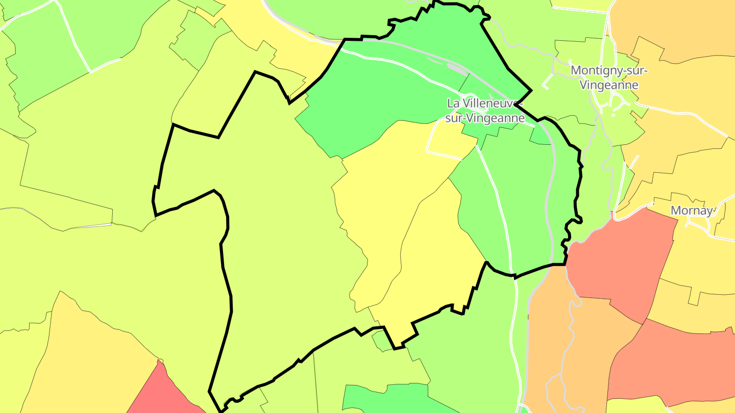 Carte des prix de l'immobilier La Villeneuve-sur-Vingeanne