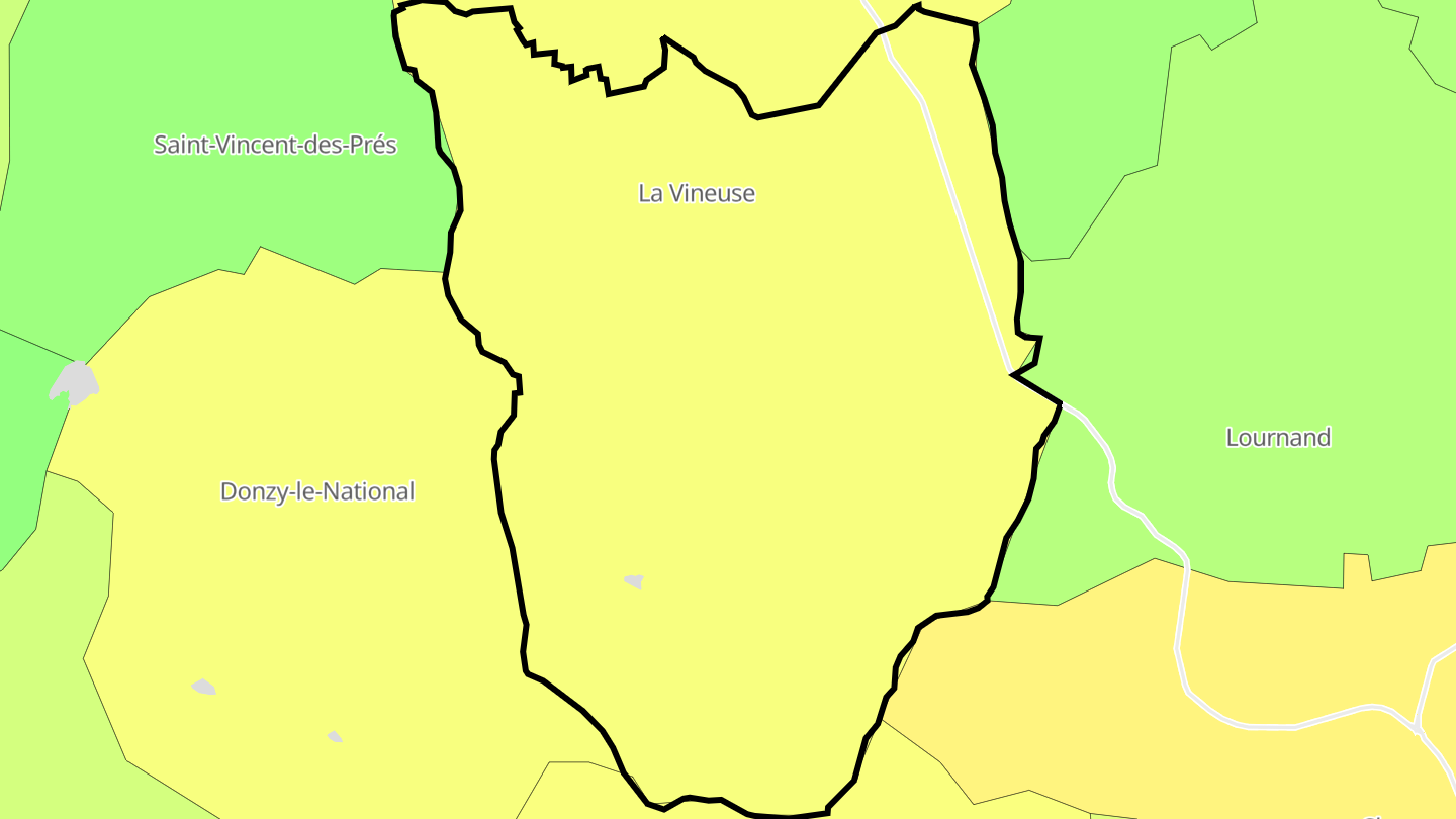 Carte des prix de l'immobilier La Vineuse