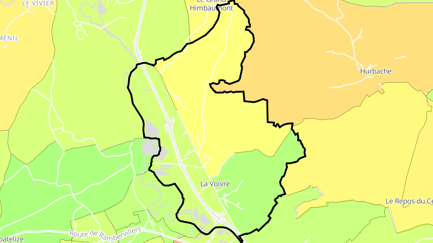 Carte des prix de l'immobilier La Voivre