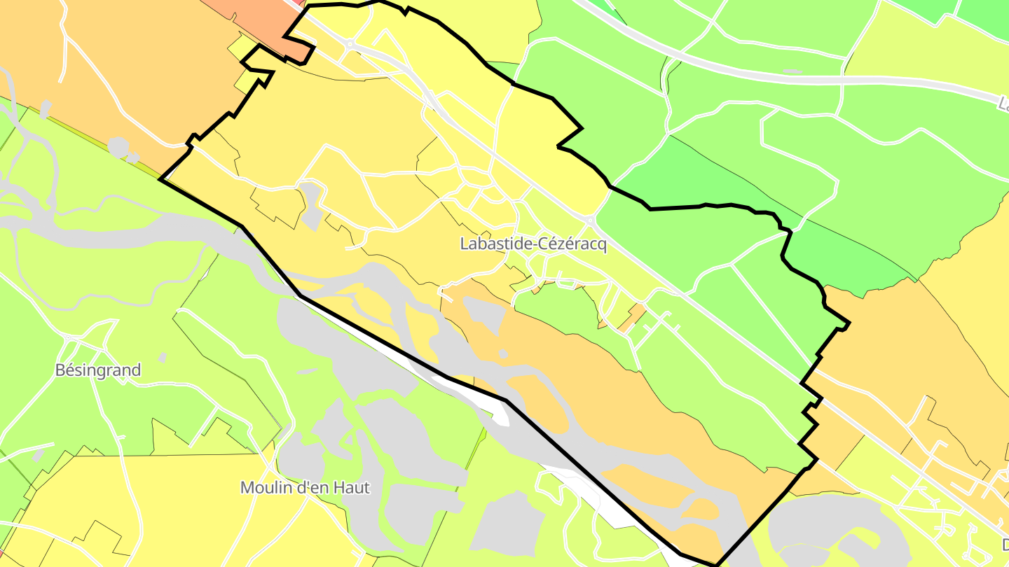 Carte des prix de l'immobilier Labastide-Cézéracq
