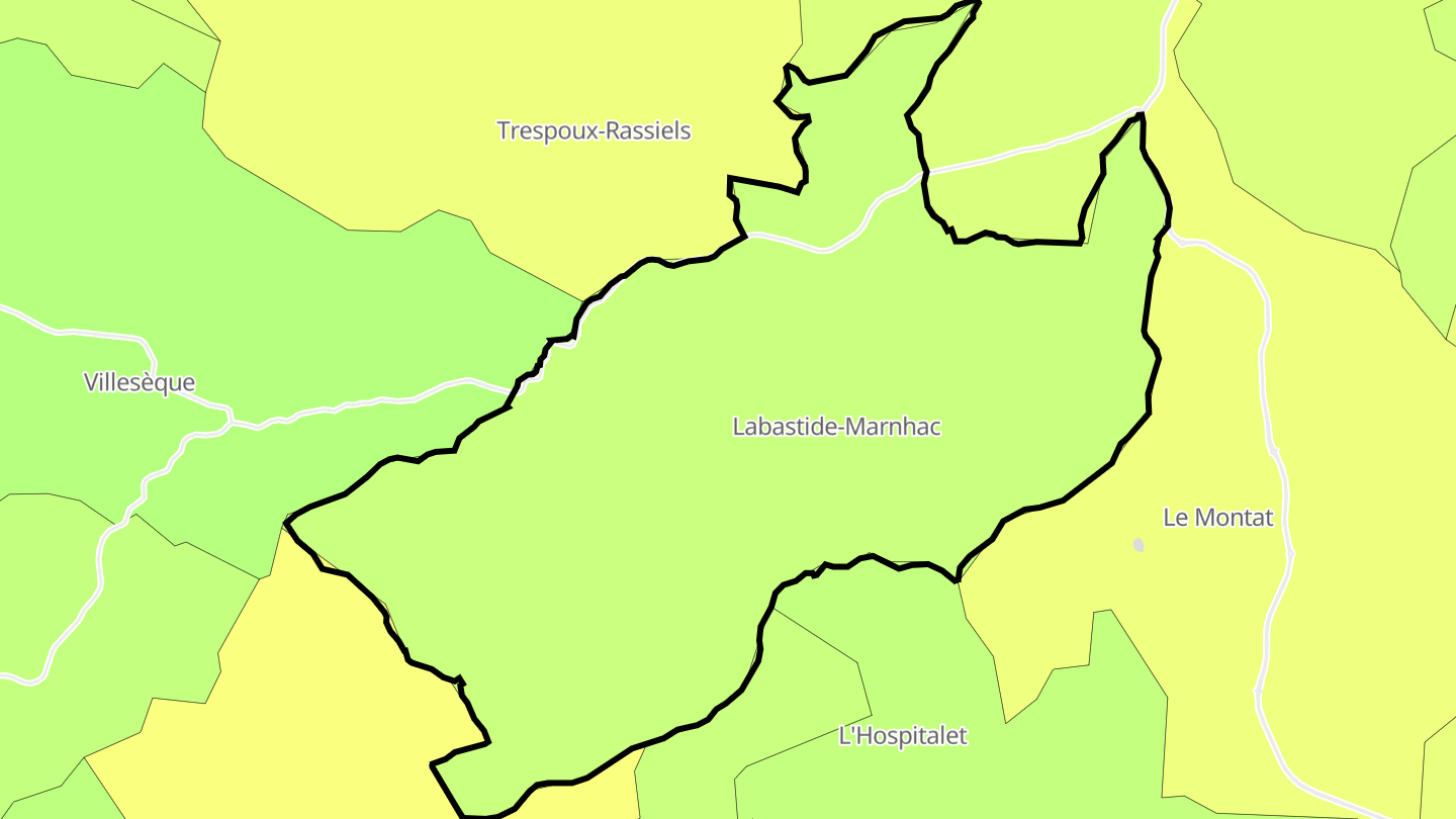 Carte des prix de l'immobilier Labastide-Marnhac