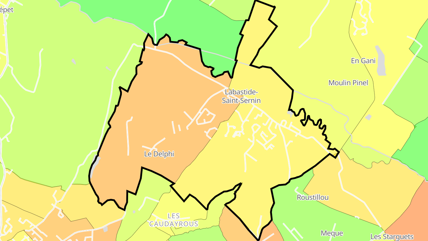 Carte des prix de l'immobilier Labastide-Saint-Sernin