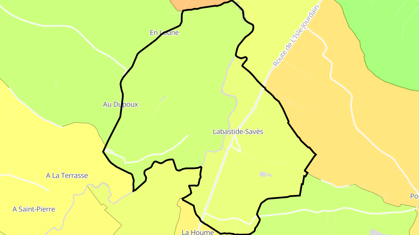 Carte des prix de l'immobilier Labastide-Savès