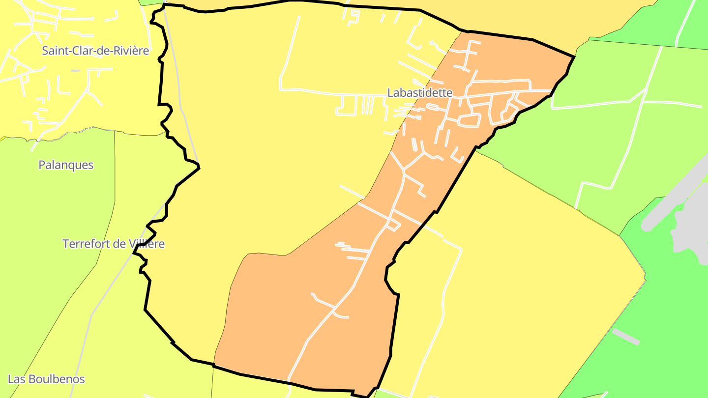 Carte des prix de l'immobilier Labastidette