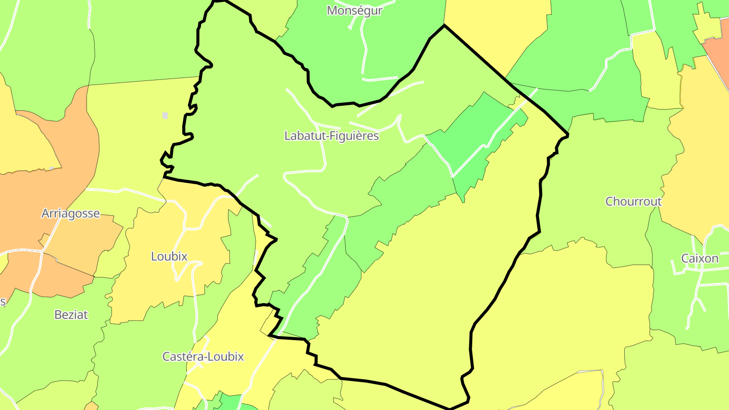 Carte des prix de l'immobilier Labatut-Figuières