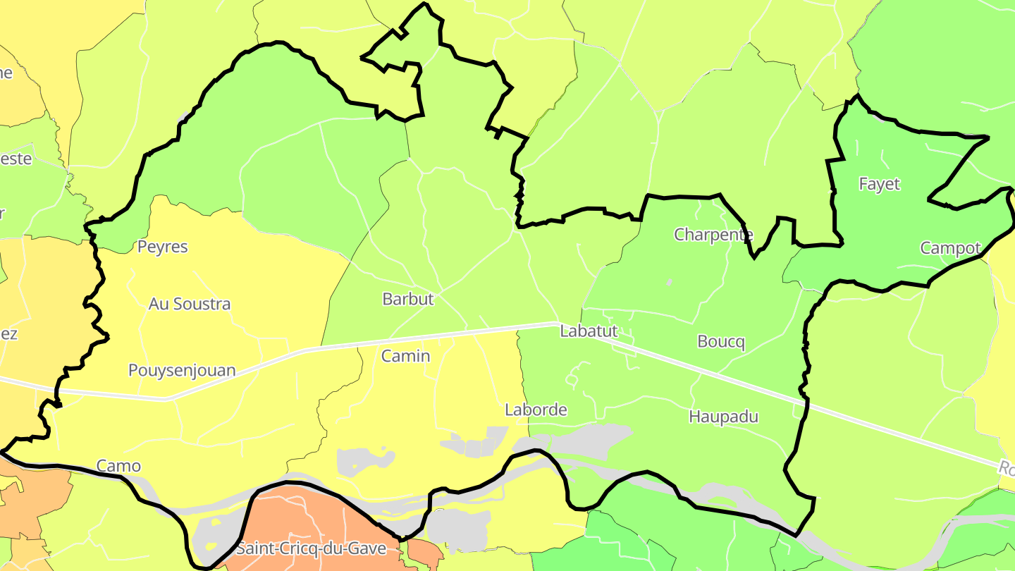 Carte des prix de l'immobilier Labatut