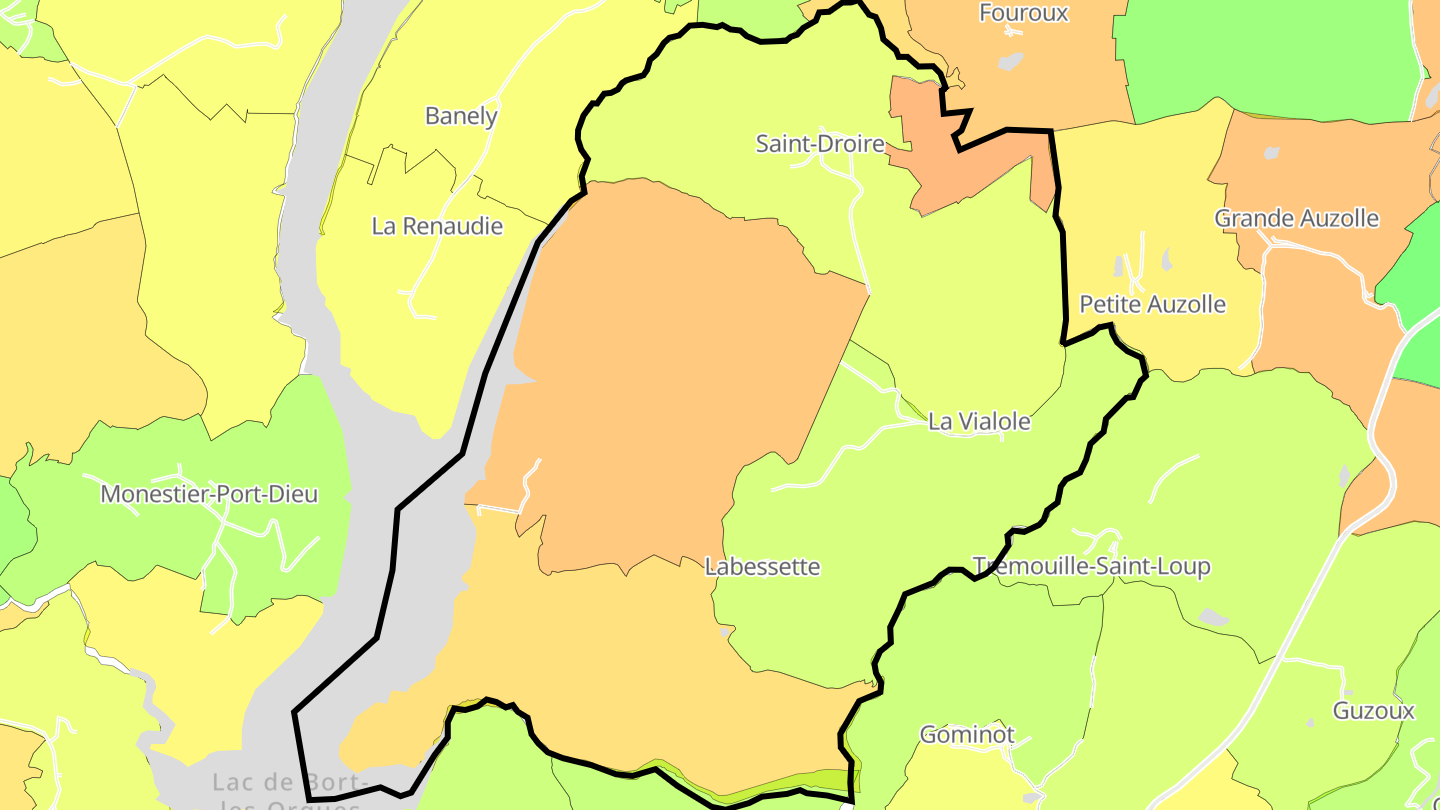 Carte des prix de l'immobilier Labessette