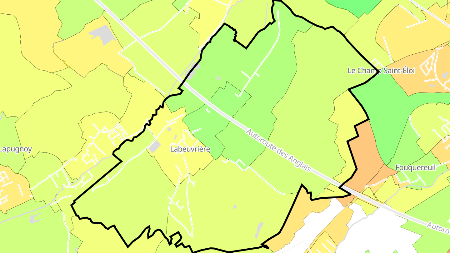 Carte des prix de l'immobilier Labeuvrière