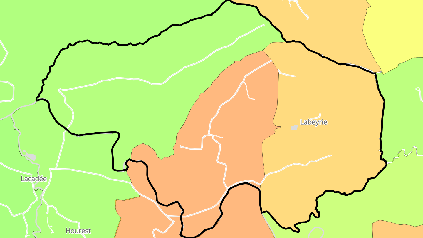Carte des prix de l'immobilier Labeyrie