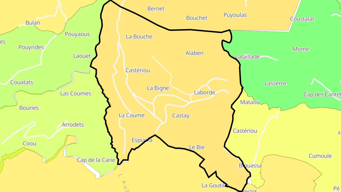 Carte des prix de l'immobilier Laborde