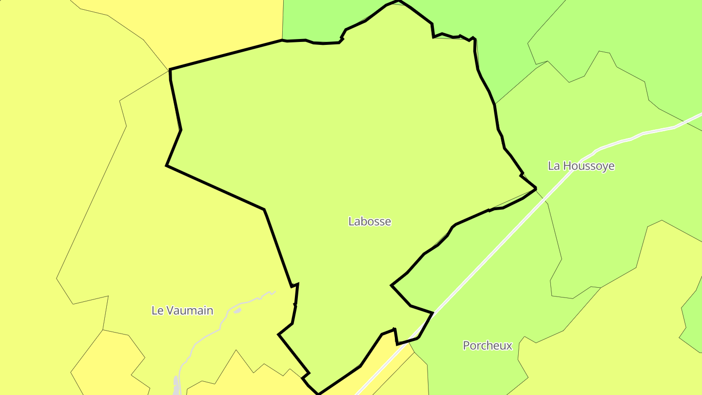 Carte des prix de l'immobilier Labosse