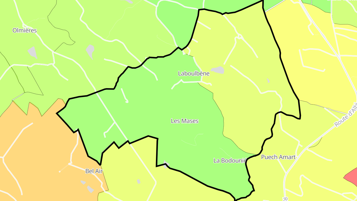Carte des prix de l'immobilier Laboulbène