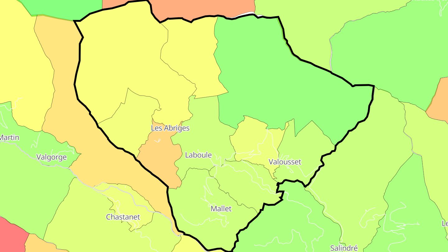 Carte des prix de l'immobilier Laboule
