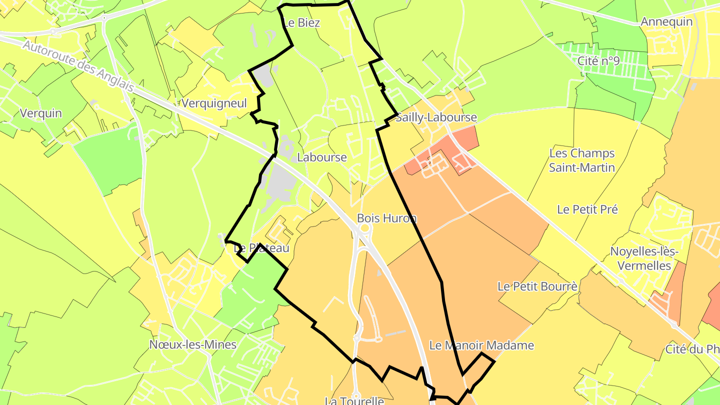 Carte des prix de l'immobilier Labourse