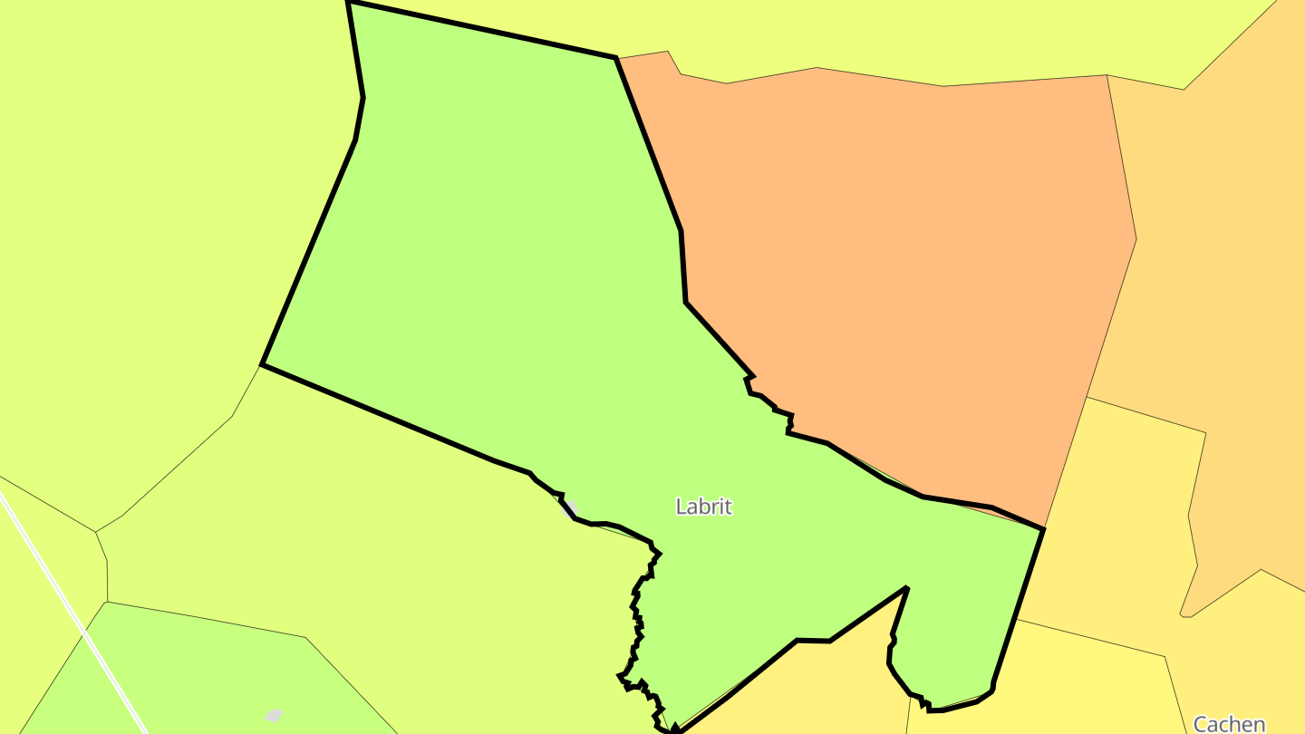 Carte des prix de l'immobilier Labrit