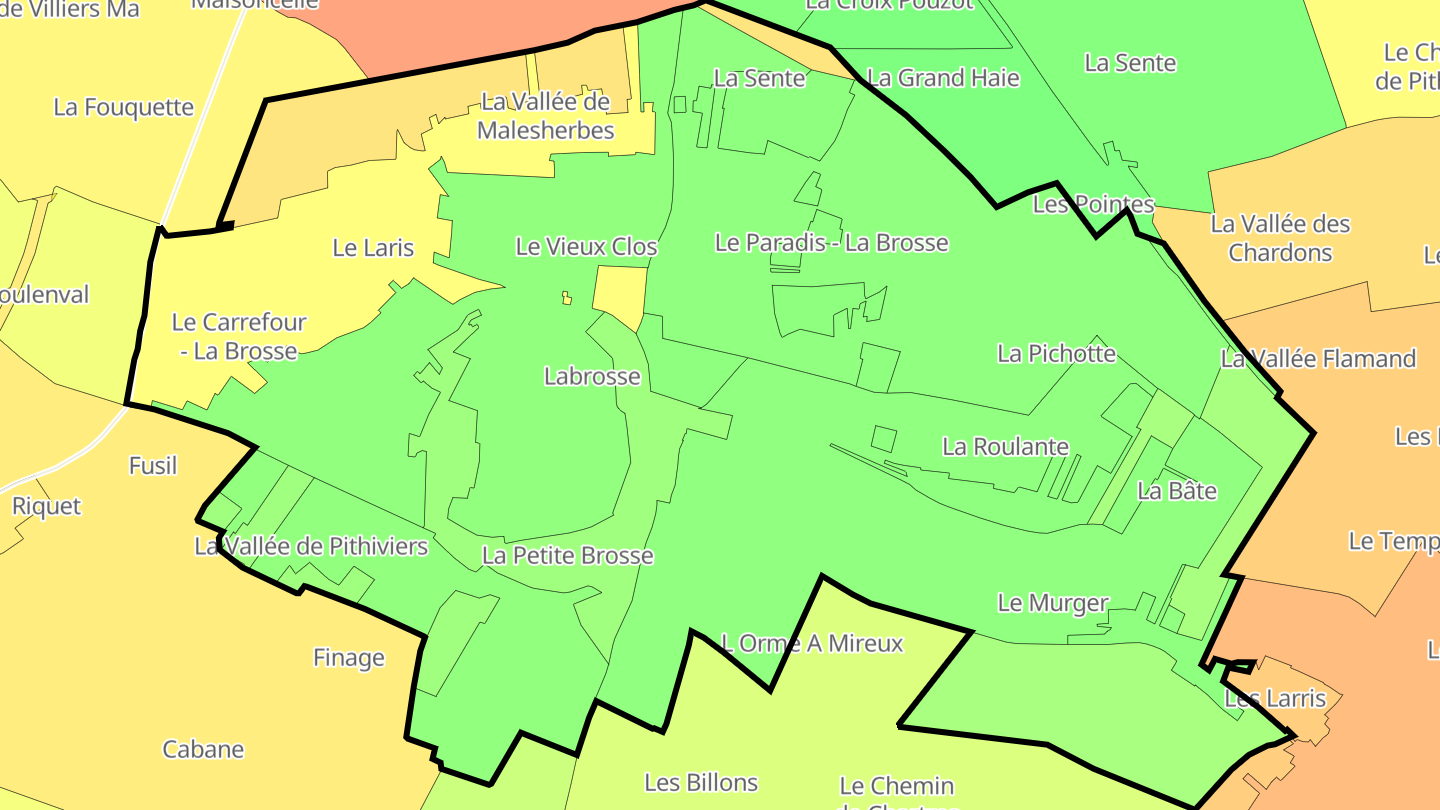 Carte des prix de l'immobilier Labrosse