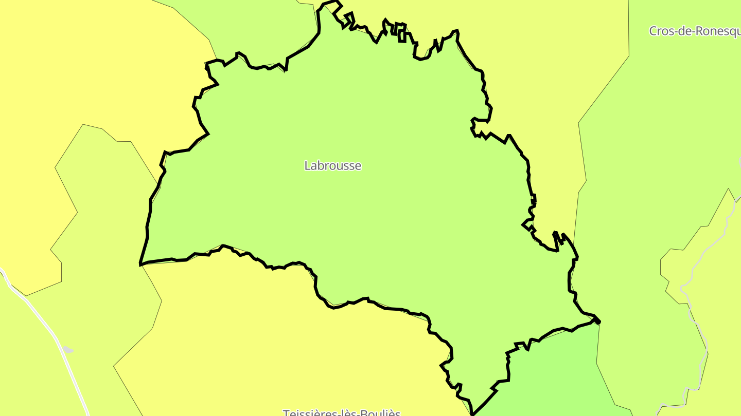 Carte des prix de l'immobilier Labrousse