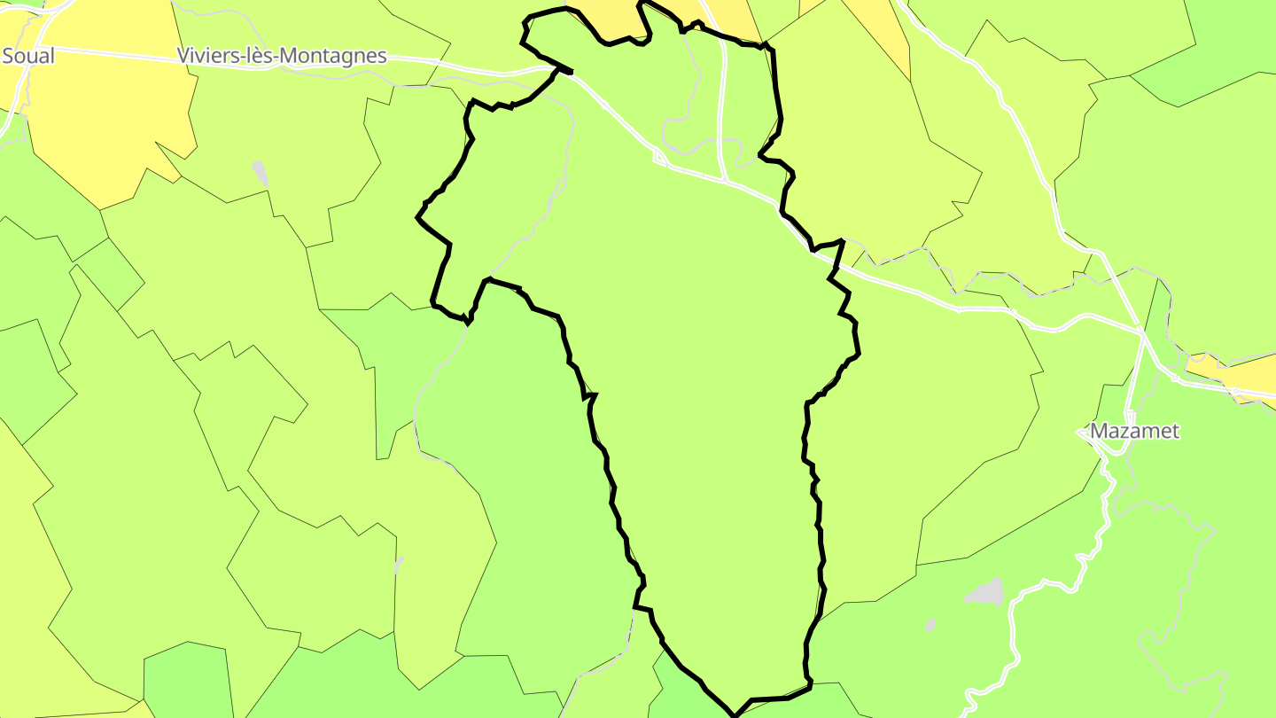 Carte des prix de l'immobilier Labruguière