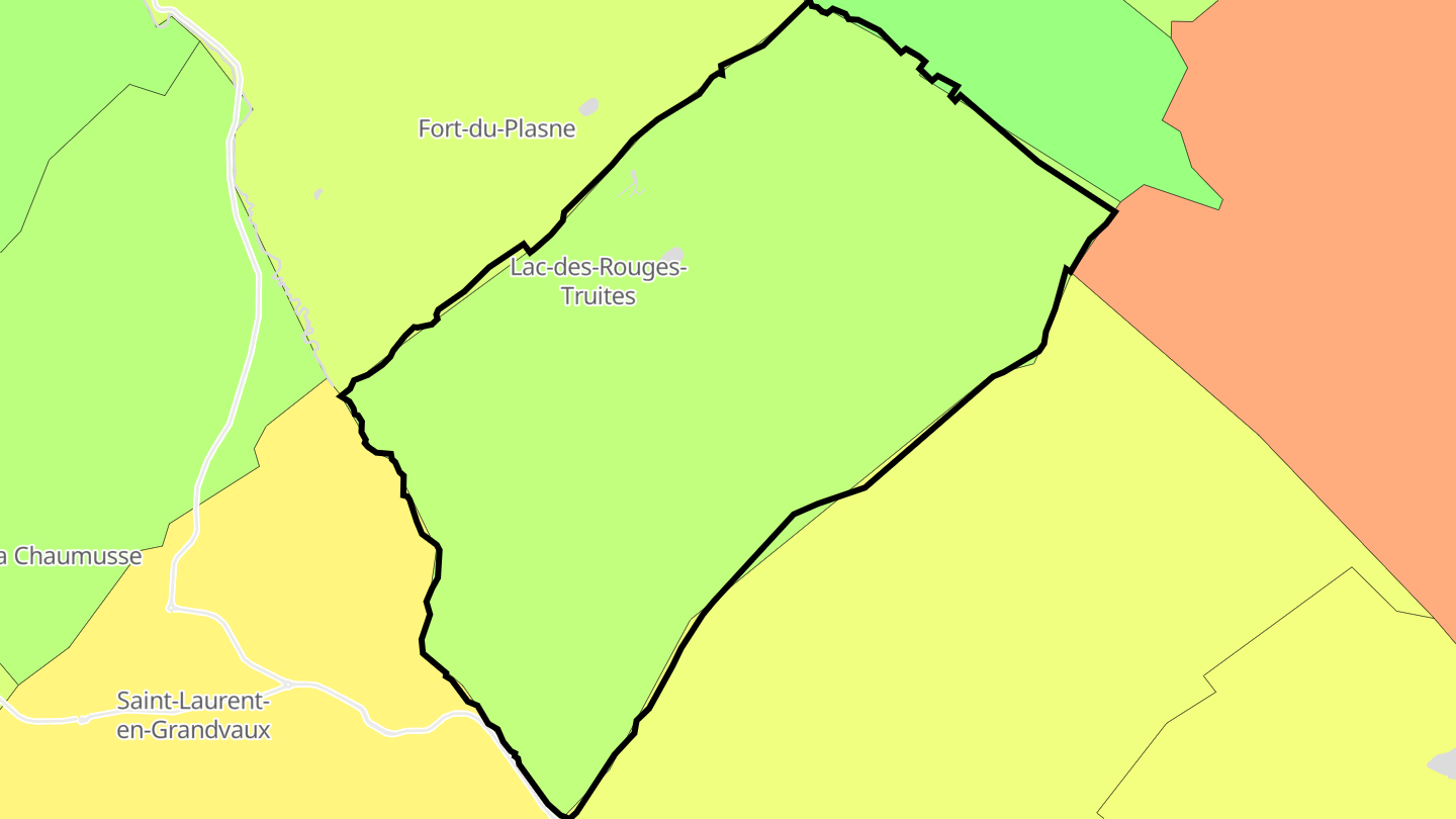 Carte des prix de l'immobilier Lac-des-Rouges-Truites