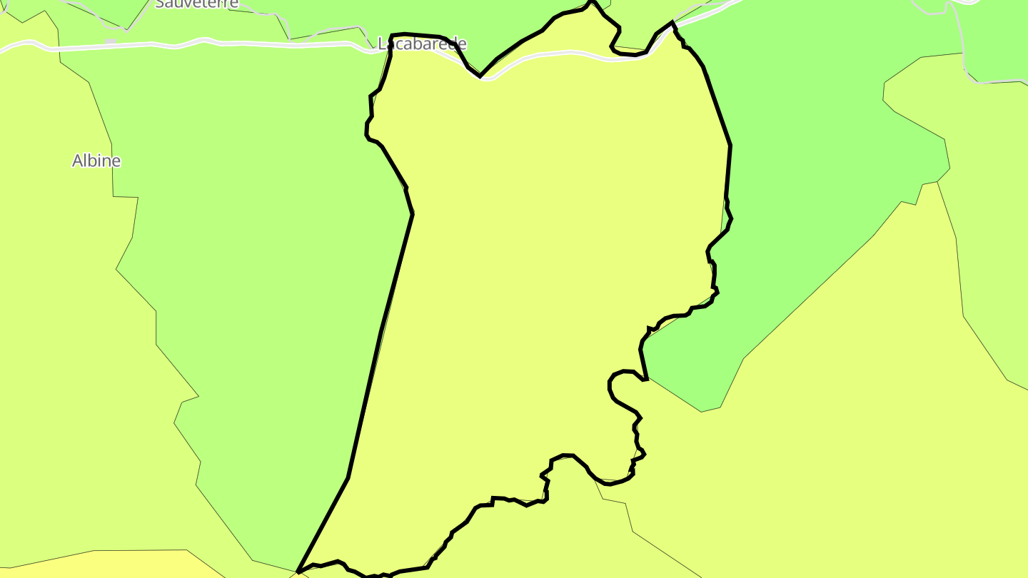 Carte des prix de l'immobilier Lacabarède