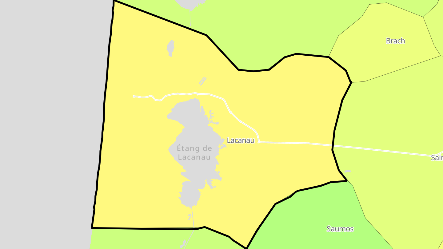 Carte des prix de l'immobilier Lacanau
