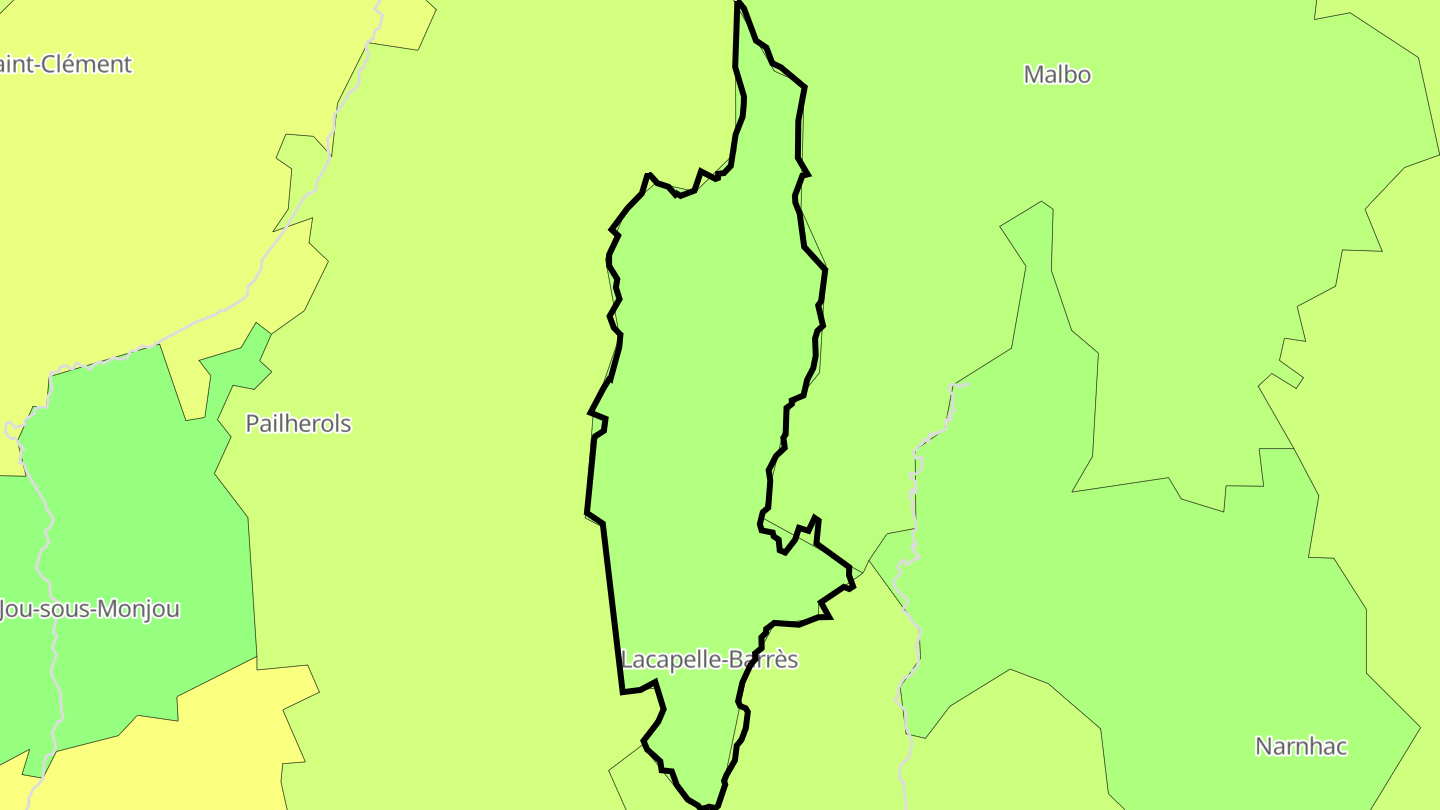 Carte des prix de l'immobilier Lacapelle-Barrès