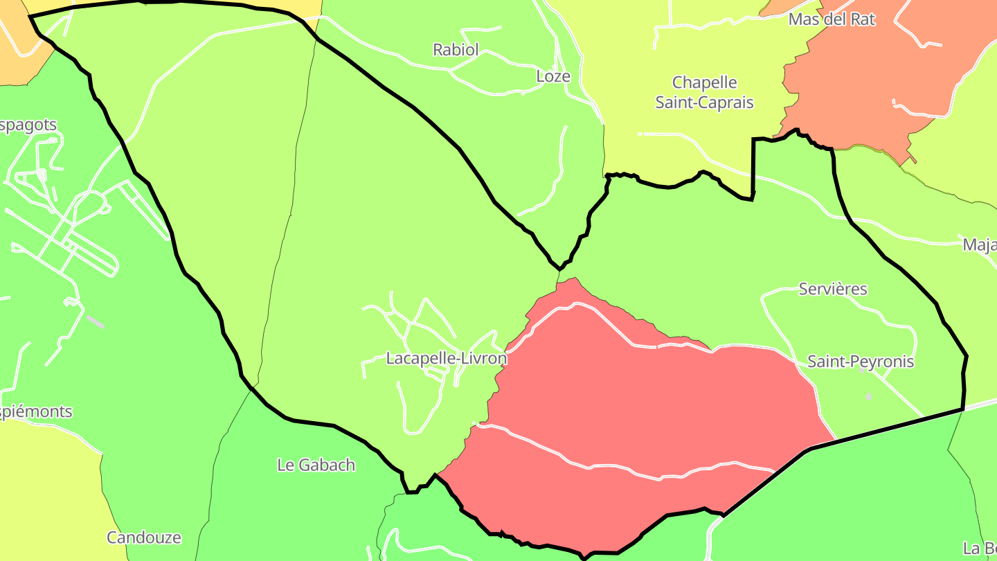 Carte des prix de l'immobilier Lacapelle-Livron