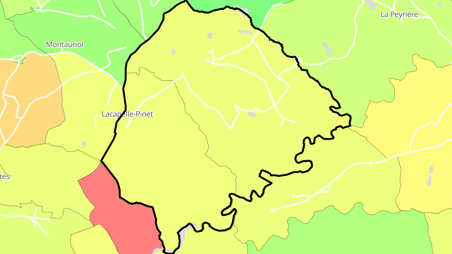 Carte des prix de l'immobilier Lacapelle-Pinet