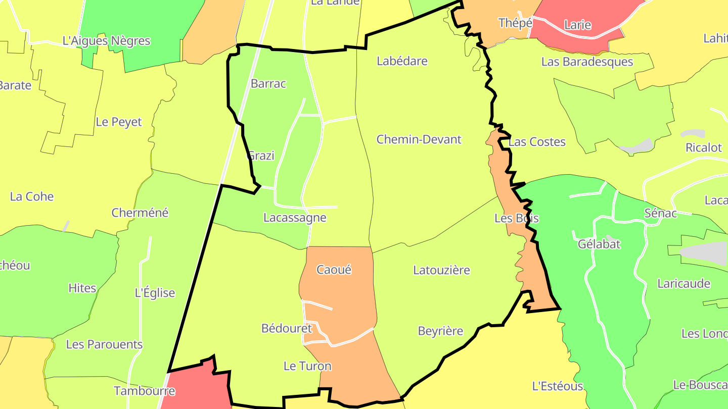 Carte des prix de l'immobilier Lacassagne