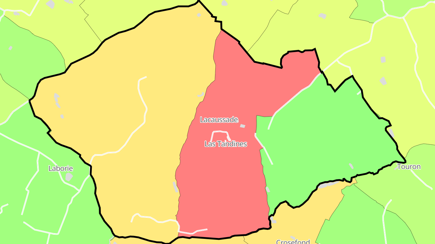 Carte des prix de l'immobilier Lacaussade