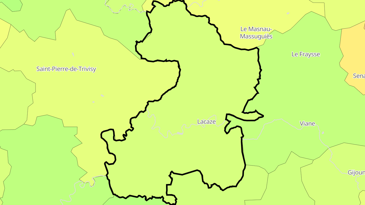 Carte des prix de l'immobilier Lacaze