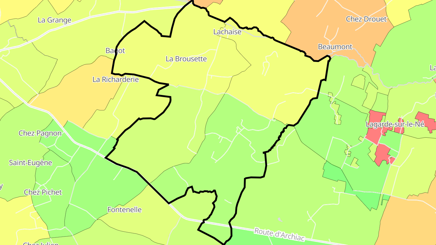 Carte des prix de l'immobilier Lachaise